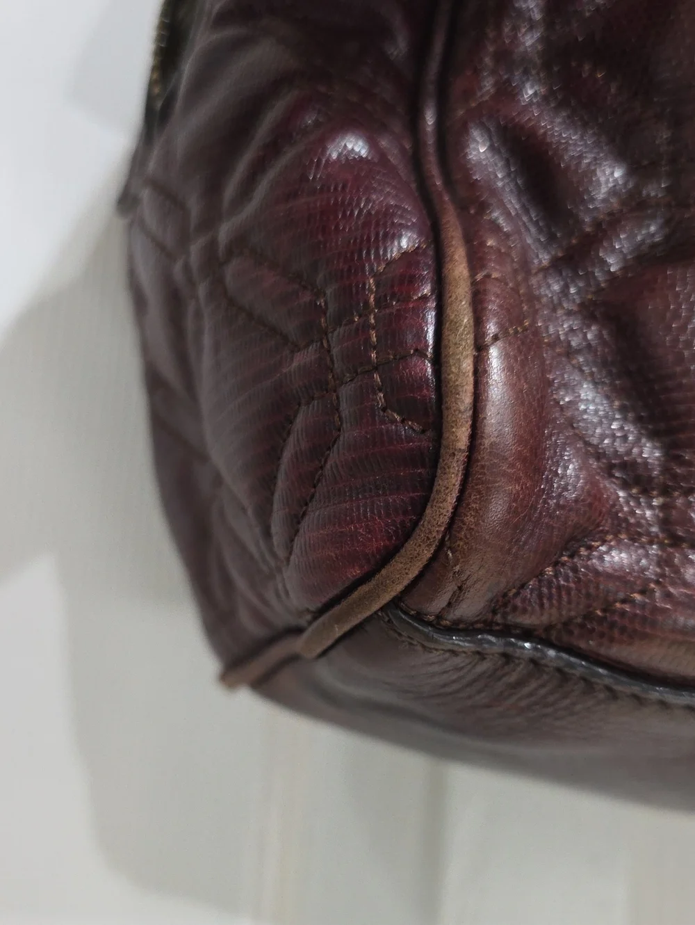 Kate Spade Quilted Leather Satchel - Deep Brown